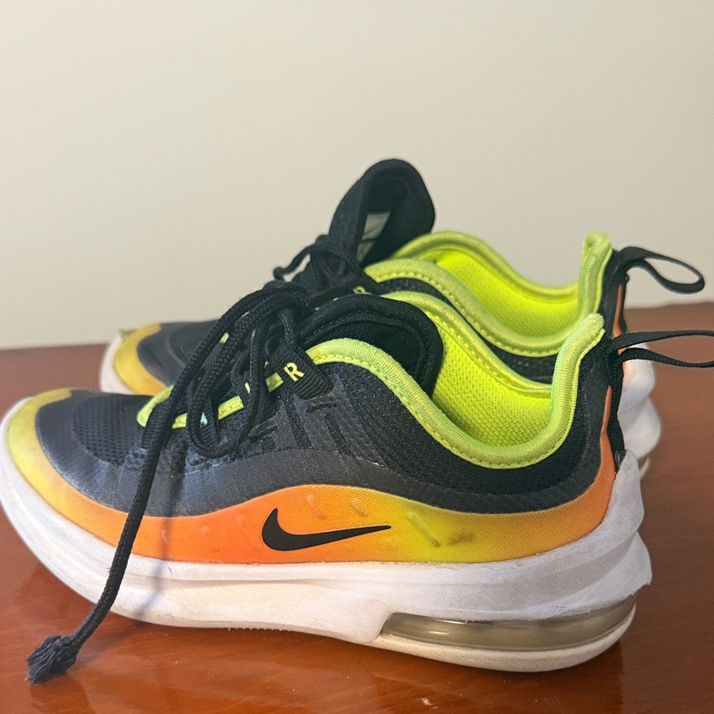 Nike Kids Black with Neon Yellow & Orange  size 11 C